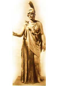 Athene, classical Greek bornze statue